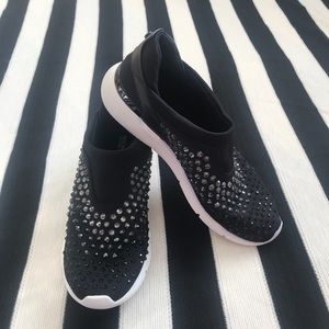Michael Kors Ace Black crystal sneakers 8M